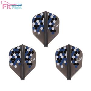 COSMO DARTS Fit Flight Printed Series Geometric Honeycomb シェイプ ブラック