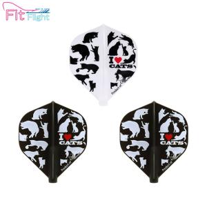 COSMO DARTS Fit Flight Printed Series I LOVE CATS スタンダード MIX