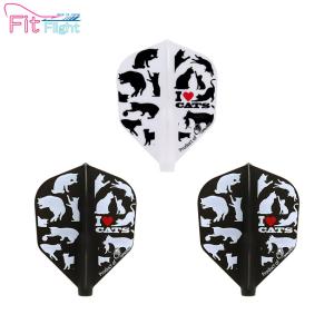 COSMO DARTS Fit Flight Printed Series I LOVE CATS シェイプ MIX