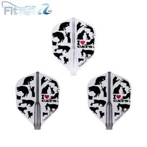 COSMO DARTS Fit Flight Printed Series I LOVE CATS シェイプ MIX