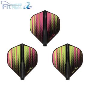 COSMO DARTS(コスモダーツ) Fit Flight【AIR】(フィットフライト エアー) Printed Series Streaks of Sound スタンダード Dブラック　(ダーツ フライト)｜dartshive