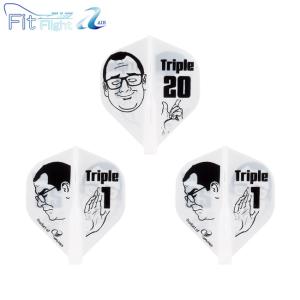 COSMO DARTS(コスモダーツ) Fit Flight【AIR】(フィットフライト エアー) Printed Series Thorben Meme スタンダード ホワイト　(ダーツ フライト)｜dartshive
