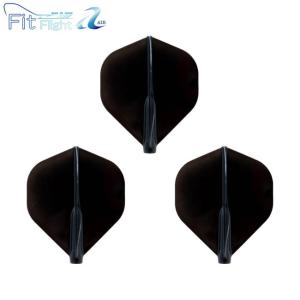 COSMO DARTS(コスモダーツ) Fit Flight【AIR】(フィットフライト エアー) スタンダード Dブラック 無地　(ダーツ フライト)