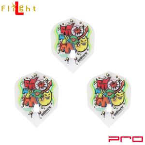 unicorn×L-Flight PRO(ユニコーン×エルフライトプロ) 酒井素 ver.1 シェイプ クリアホワイト 酒井素選手モデル　(ダーツ フライト)｜dartshive
