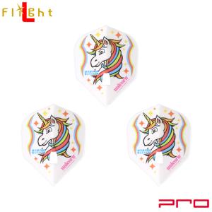 unicorn×L-Flight PRO(ユニコーン×エルフライトプロ) 林桃加 ver.1 シェイプ ホワイト 林桃加選手モデル　(ダーツ フライト)｜dartshive