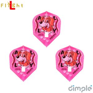 unicorn×L-Flight PRO(ユニコーン×エルフライトプロ) ディンプル 有原竜太 ver.1 シェイプ ピンク 有原竜太選手モデル　(ダーツ フライト)｜dartshive