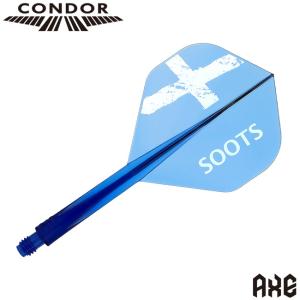 TRiNiDAD(トリニダード) CONDOR AXE(コンドルアックス) SOOTS スタンダード クリアブルー アラン・スーター選手モデル　(ダーツ フライト)｜dartshive