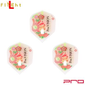 Pro.VISION JAPAN×L-Flight PRO(プロビジョンジャパン×エルフライトプロ) ver.1 シェイプ クリアホワイト　(ダーツ フライト)｜dartshive