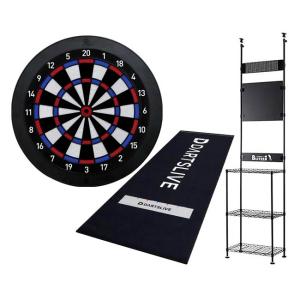 【セット商品】DARTSLIVE Home＆BLITZER ダーツスタンド BSD27-BK & DARTSLIVE防炎ラベル付きスローマット｜dartshive