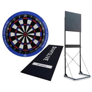 【セット商品】DARTSLIVE-ZERO BOARD＆ D.CRAFT ダーツスタンド アルテミス& DARTSLIVE防炎ラベル付きスローマット｜dartshive