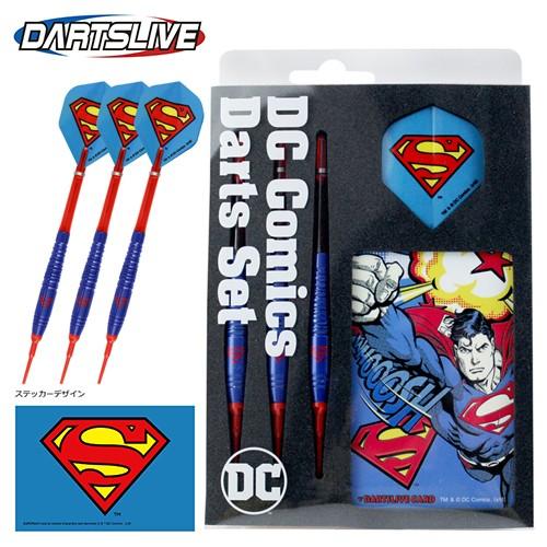 ダーツ バレル DC Comics Darts Set スーパーマン フライト シャフト ライブカー...