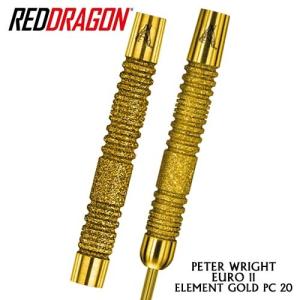 ダーツ バレル レッドドラゴン RedDragon Peter Wright Euro 11 Element Gold PC 20 ピーター・ライトモデル(ポスト便OK/5トリ)｜dartsshoptito