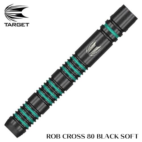 ダーツ バレル ターゲット TARGET ROB CROSS 80 BLACK SOFT 21g ロ...