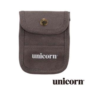 ダーツ アクセサリー ユニコーン unicorn ACCESSORY POUCH GREY FLOCKED LEATHER(ポスト便OK/3トリ)｜dartsshoptito