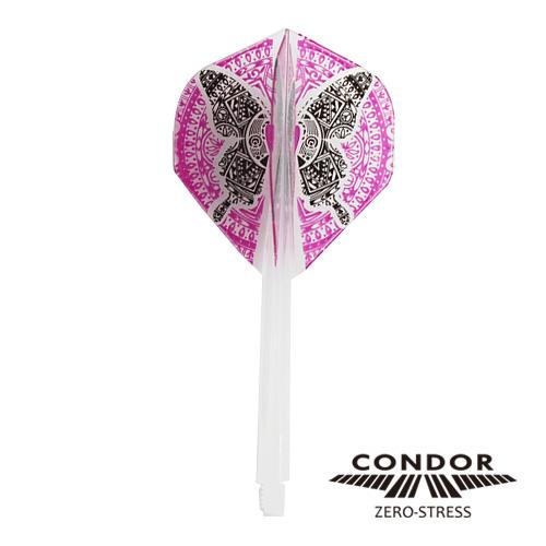ダーツ フライト CONDOR コンドル バタフライ 4面印刷 クリア