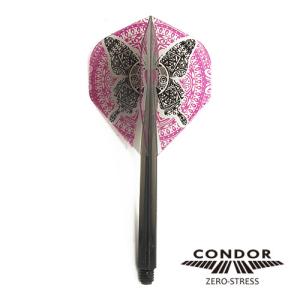 ダーツ フライト CONDOR コンドル バタフライ 4面印刷 クリアブラック｜dartsshoptito