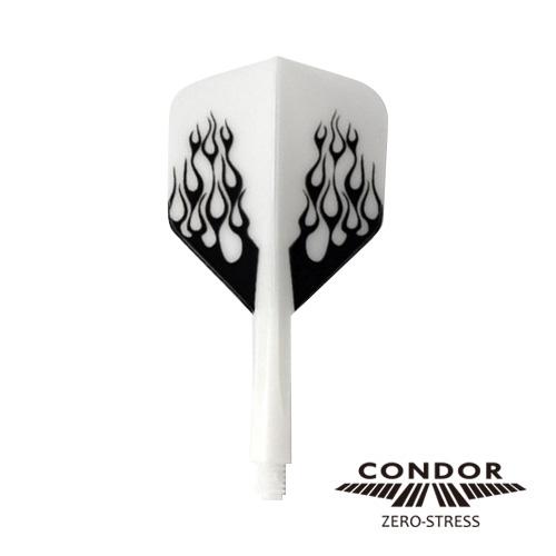 ダーツ フライト CONDOR コンドル ファイヤー スモールS ホワイト×ブラック