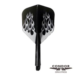 ダーツ フライト CONDOR コンドル ファイヤー スモールS ブラック地×ホワイト印刷｜Darts Shop TiTO Yahoo!店