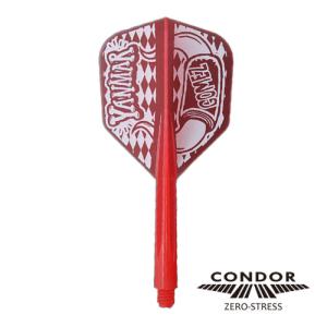 ダーツ フライト CONDOR コンドル フライト HORN レッド 山田 勇樹 モデル｜dartsshoptito