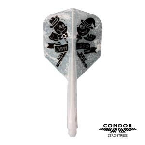 ダーツ フライト CONDOR コンドル 近藤静加 KEY マーブルホワイト｜dartsshoptito