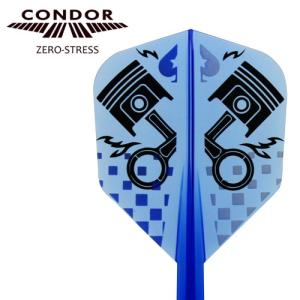 ダーツ フライト CONDOR コンドル フライト ピストン クリアブルー｜dartsshoptito