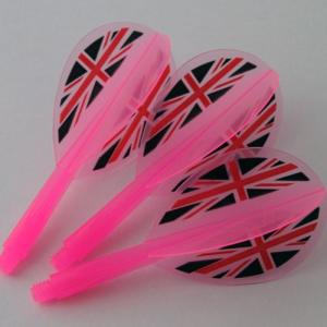 ダーツ フライト CONDOR コンドル Union Jack ユニオンジャック クリアピンク｜dartsshoptito