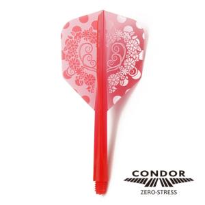 ダーツ フライト CONDOR コンドル 田中美穂 Wreath クリアレッド｜dartsshoptito