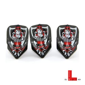 ダーツ フライト L-Style×DYNASTY コラボフライト ブラック×ホワイト｜dartsshoptito