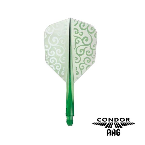 ダーツ フライト CONDOR AXE 唐草模様 Small S クリアグリーン コンドルアックス