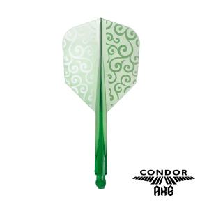 ダーツ フライト CONDOR AXE 唐草模様 Small M クリアグリーン コンドルアックス｜dartsshoptito