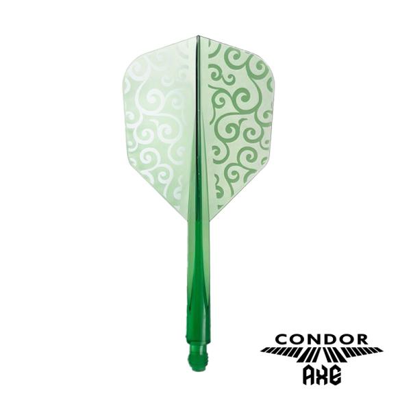 ダーツ フライト CONDOR AXE 唐草模様 Small M クリアグリーン コンドルアックス