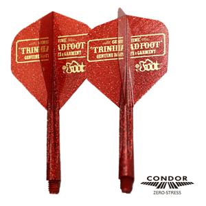 ダーツ フライト CONDOR TRiNiDAD × FOOT コンドルフライト トリニダード フット コラボ ラメレッド 山田勇樹｜dartsshoptito