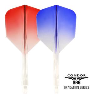 ダーツ フライト コンドルアックス グラデーション スモール CONDOR AXE Gradation Small 透明 硬コン シャフト一体型｜Darts Shop TiTO Yahoo!店