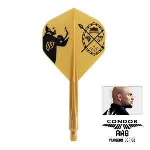 ダーツ フライト CONDOR AXE A.W Inspiration4 METALLIC GOLD Standard コンドルアックス デヴォン・ピーターセン選手モデル｜dartsshoptito