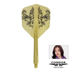 ダーツ フライト CONDOR Rosa Kwok コンドル ラメグリッター ゴールド ローサ・クアック 選手モデル｜dartsshoptito