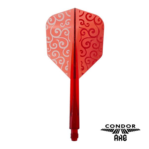 TiTOオンライン限定 ダーツ フライト CONDOR AXE 唐草模様 クリアレッド コンドルアッ...