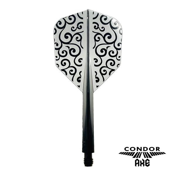 TiTOオンライン限定 ダーツ フライト CONDOR AXE 唐草模様 Small クリアブラック...