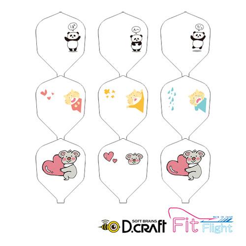 ダーツ フライト ディークラフト フィット D.craft×Fit Flight パンダ ネコ コア...