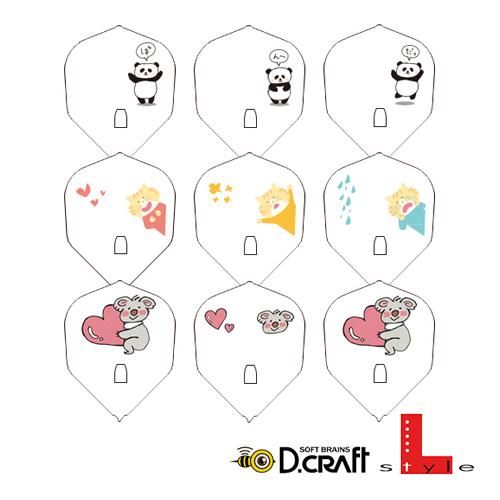 ダーツ フライト ディークラフト エルフライト D.craft×L パンダ ネコ コアラ