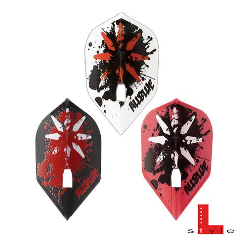 SALE ダーツ フライトL DYNASTY ALLBLUE シェイプ ロケット ブラック ホワイト...