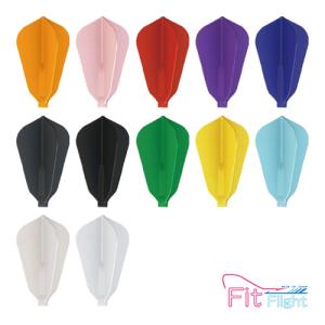 ダーツ フライト Fitフライト 無地 3枚入り Fシェイプ フィットフライト Fit Flight｜dartsshoptito