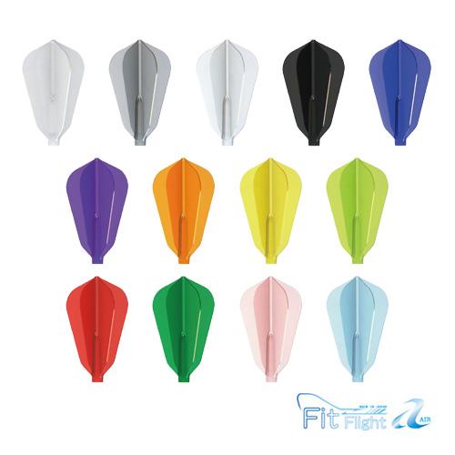 ダーツ フライト Fitフライト AIR 無地 3枚入り Fシェイプ ファンテールシェイプ フィット...