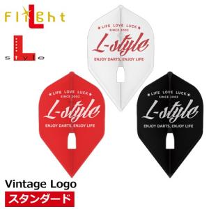 ダーツ フライト Flight-L L-styleシリーズ Vintage Logo スタンダード RED MIX エルスタイル ヴィンテージロゴ｜dartsshoptito