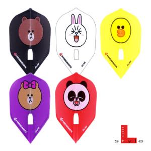 SALE ダーツ フライト L-Style フライトL LINE FRIENDS シェイプ｜dartsshoptito