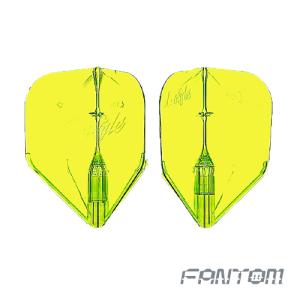 ダーツ フライト Lフライト ファントム L-style L-Flight FANTOM L1/L3 Neon Yellow｜dartsshoptito