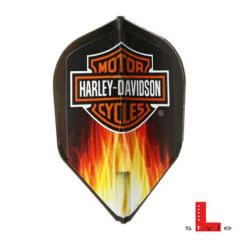ダーツ フライト L-Style HARLEY-DAVIDSON ブラック シャンパンリング一体型