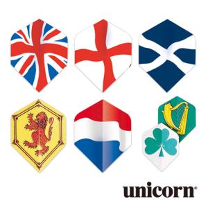 ダーツ フライト unicorn CORE .75 ユニコーン 国旗シリーズ(ポスト便OK/2トリ)｜dartsshoptito