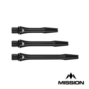 ダーツ シャフト MISSION DARTS AliCross Dart Shafts ミッションダーツ アリクロス ブラック（ポスト便OK/1トリ）｜dartsshoptito