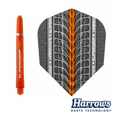 フライト Harrows TWIN PACK オレンジ MEDIUM (ポスト便OK/3トリ)