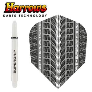 フライト Harrows TWIN PACK ホワイト MEDIUM (ポスト便OK/3トリ)｜dartsshoptito